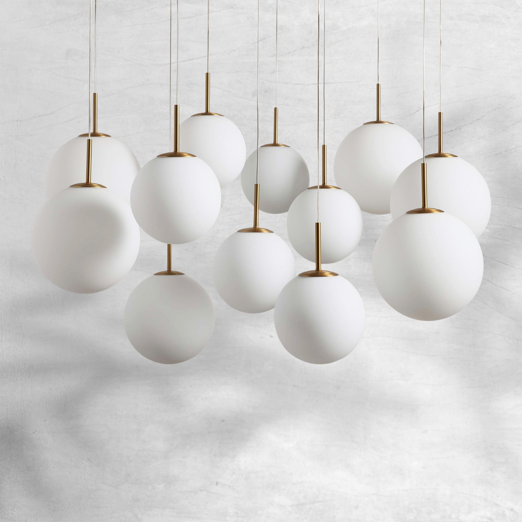 Contemporary Casen Glass Round Chandelier 20"28"34"43" - CasaraHouse