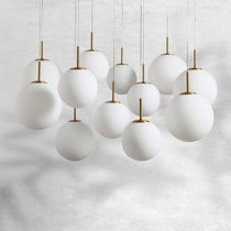 Contemporary Casen Glass Round Chandelier 20"28"34"43" - CasaraHouse