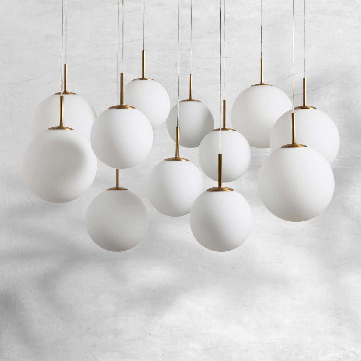 Contemporary Casen Glass Round Chandelier 20"28"34"43" - CasaraHouse
