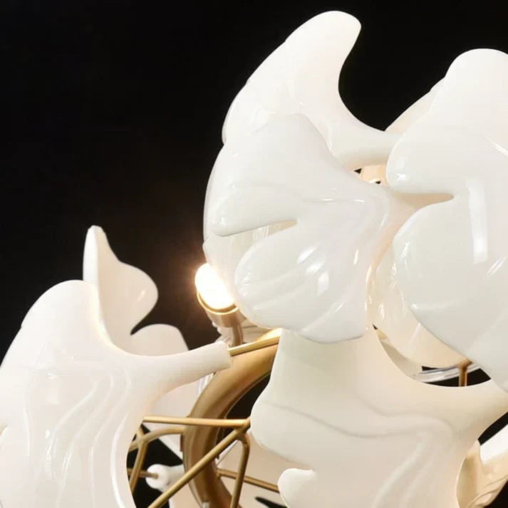 Modern Ceramic Ginkgo Chandelier