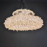 Premium 24-47 Inch Round Clear Geode Quartz Crystal Ring Pendant Light Modern Chandelier for Living Room - CasaraHouse