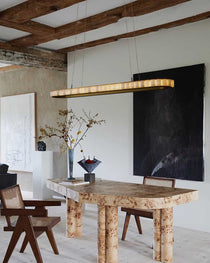 Ring Alabaster Oval Chandelier for Kitchen Island