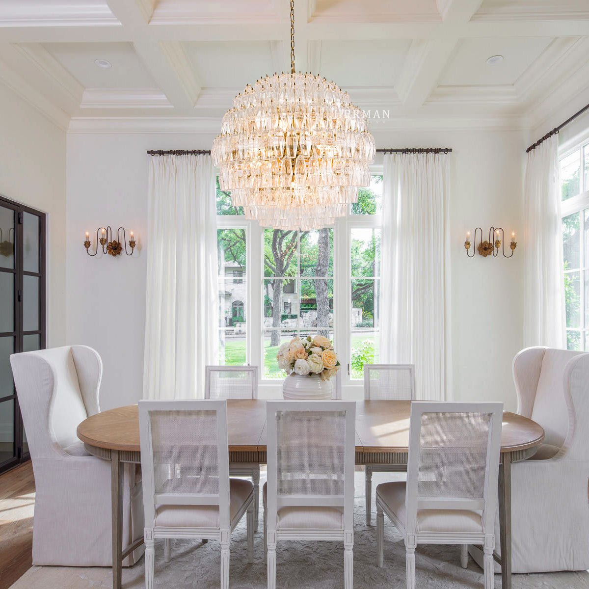 Clear Pallina Chandelier 28"