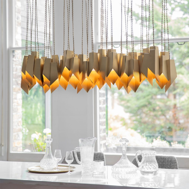 Modern Linear Chandelier For Dining Room Secondary image