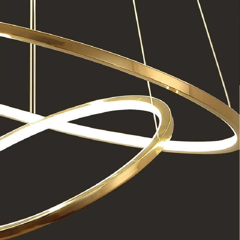 Multi Rings Modern Staircase Chandelier