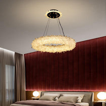 Derek Modern Rock Quartz Crystal Cluster Halo Chandelier