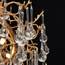Iris Raindrop Clear Crystal Ring Branch Chandelier