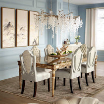 Shiro Branch Clear Crystal Brass Chandelier