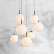 Contemporary Casen Glass Round Chandelier 20"28"34"43" - CasaraHouse