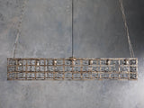 Exquisite La Cage 50" Rectangular Chandelier in Silver - CasaraHouse