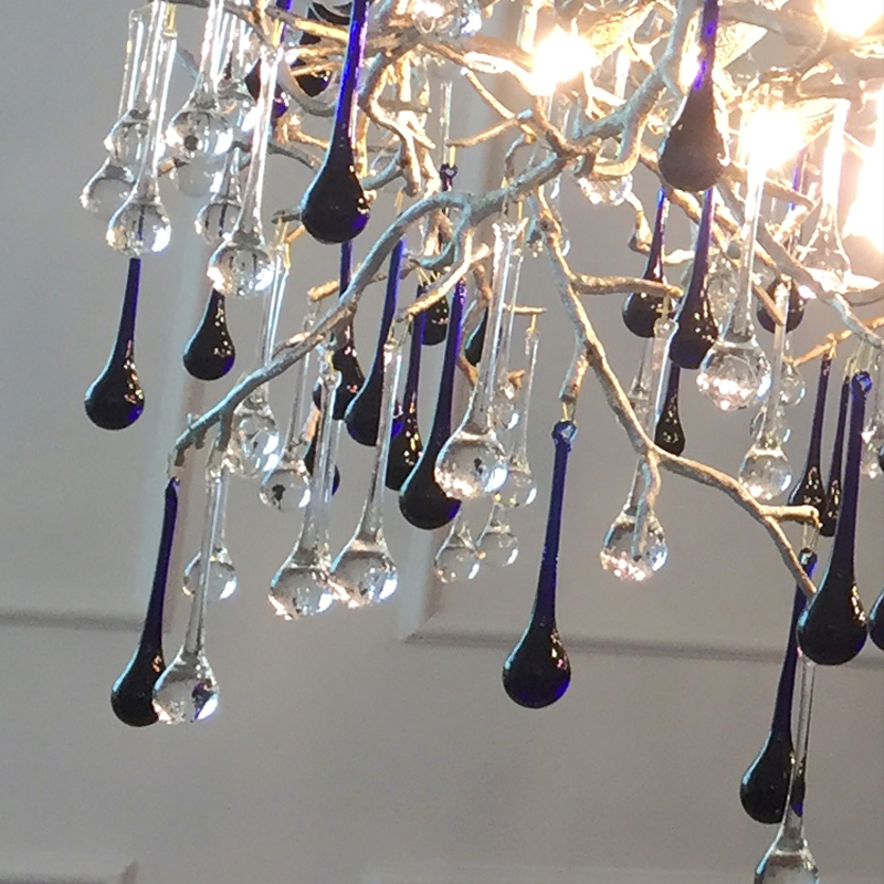 Iris Raindrop Crystal Branch Chandelier 31'' 39'' 47''