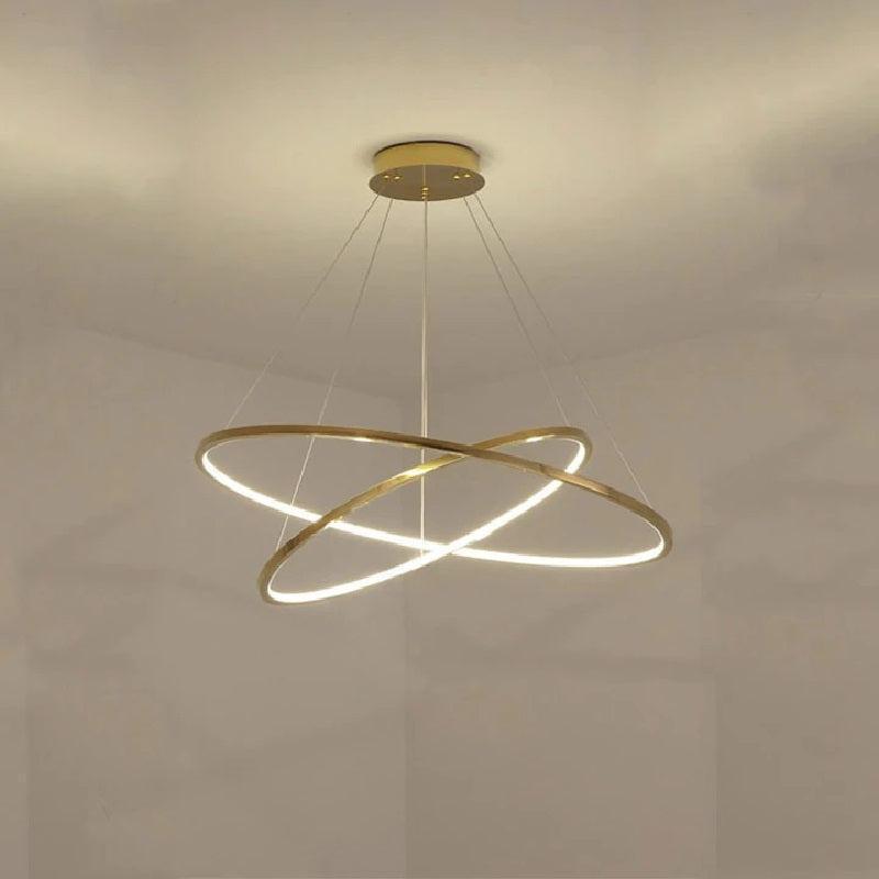 Multi Rings Modern Staircase Chandelier