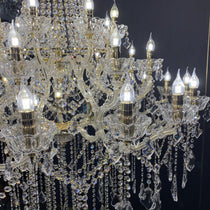 Extra Large French Candle Crystal Branch Chandelier for Foyer and Staircase