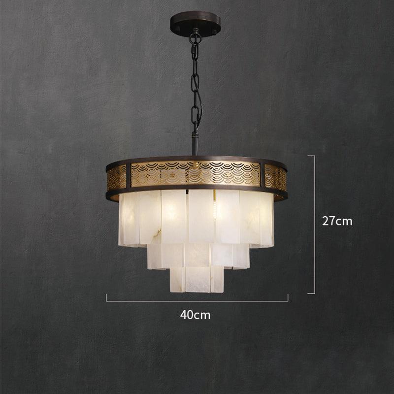 Marble Alabaster Lorry Multi-layer Classic Chandelier