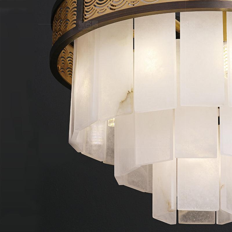 Marble Alabaster Lorry Multi-layer Classic Chandelier