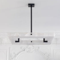 Glacera Square Alabaster Chandelier