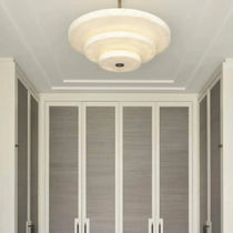 VEYRA 3 TIER ALABASTER CHANDELIER 23.6"D