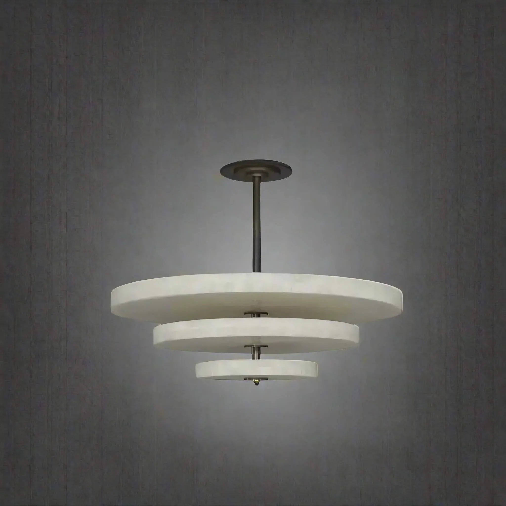 VEYRA 3 TIER ALABASTER CHANDELIER 23.6"D