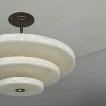 VEYRA 3 TIER ALABASTER CHANDELIER 23.6"D