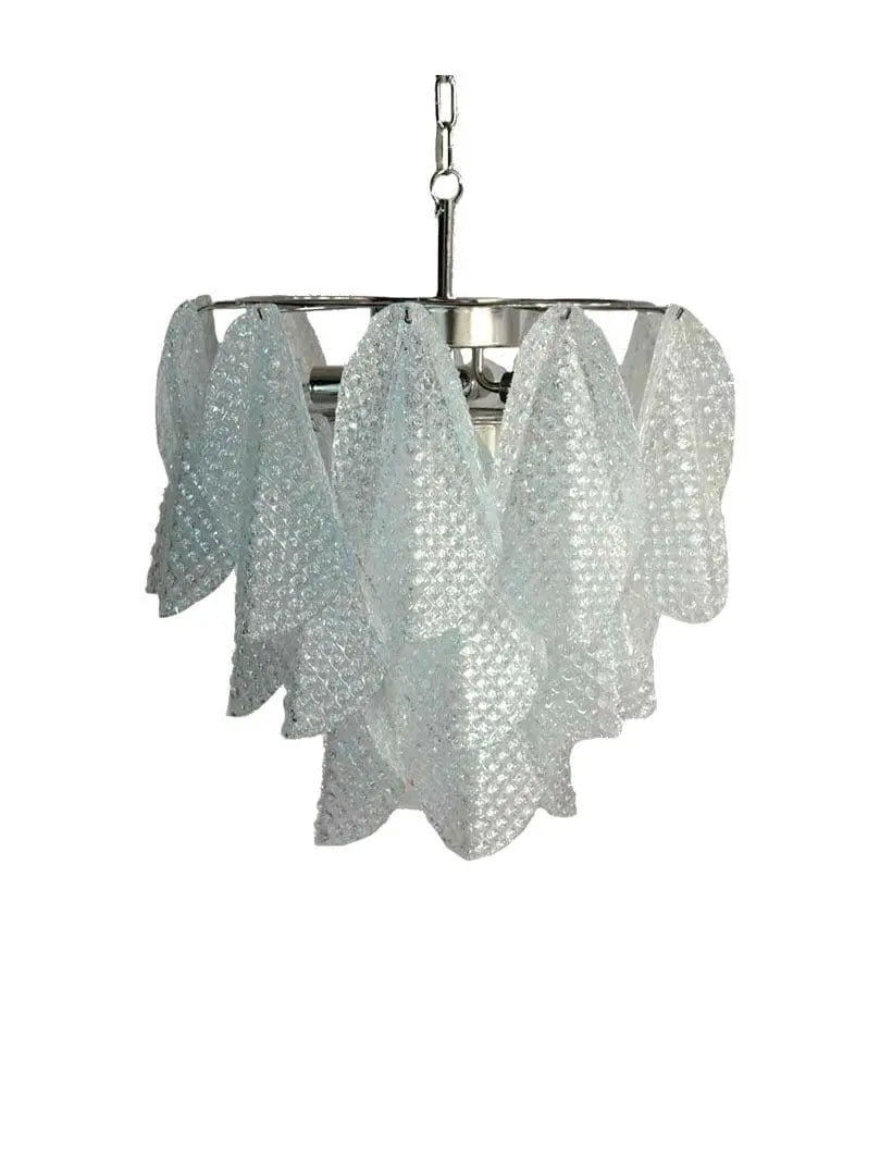 Murano Glass Chandelier – 23 Rondini – Granigliar – Transparent