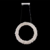 Cervine Quartz Stone Geode Quartz Crystal Chandelier Vertical Hanging Ring Pendant Light