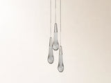 Soltaire Cluster Pendant in Nickel