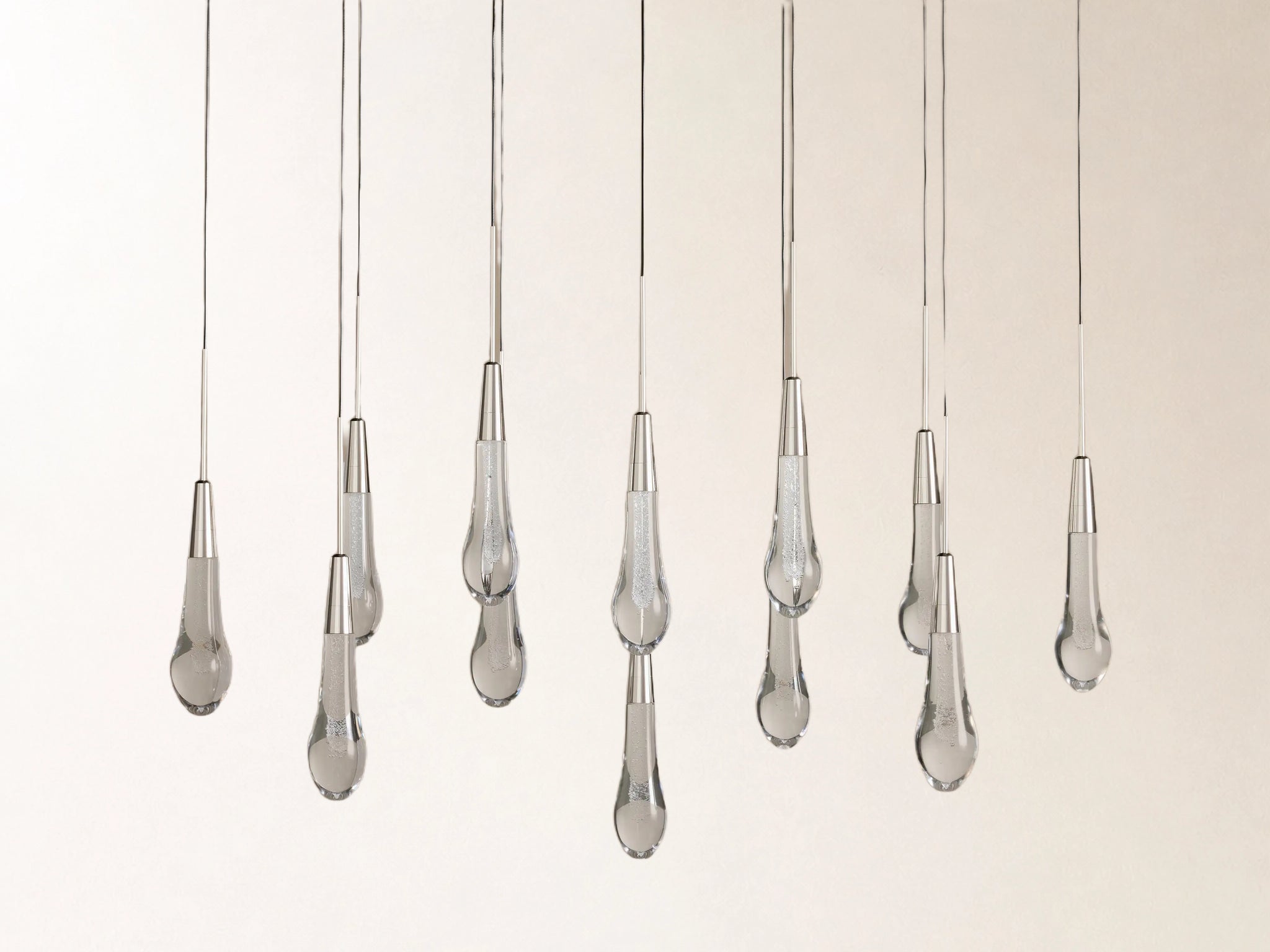 Soltaire Linear Chandelier in Nickel