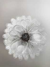 Murano Glass Chandelier – 75 petals – Transparent