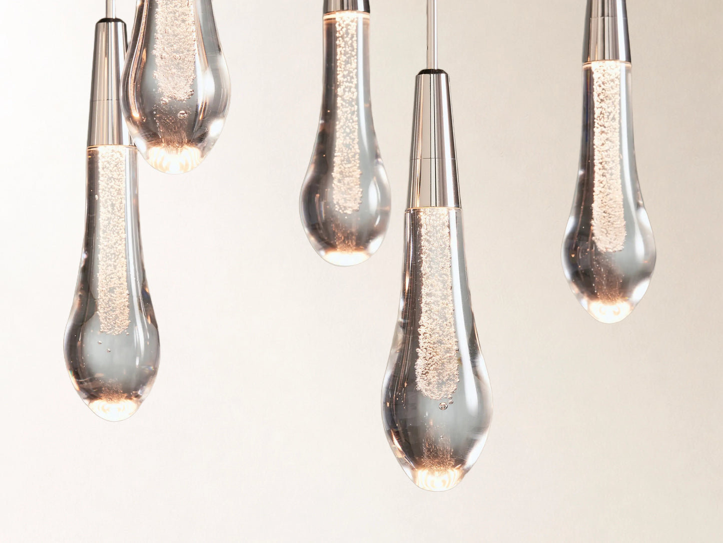 Soltaire Linear Chandelier in Nickel