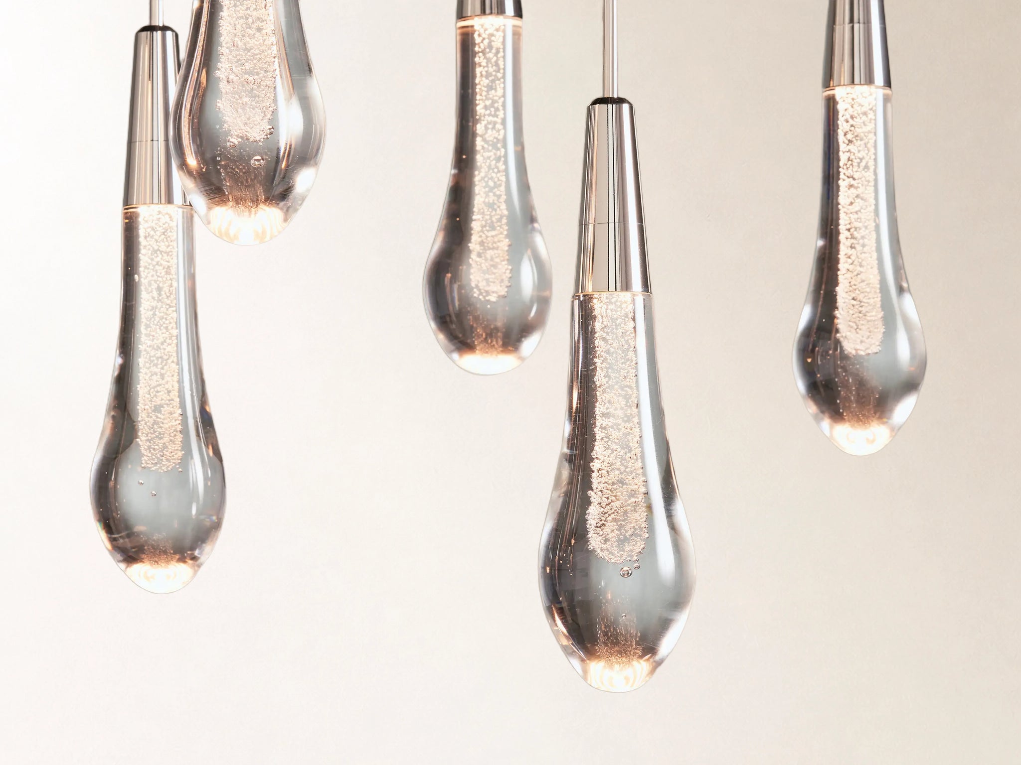 Soltaire Linear Chandelier in Nickel