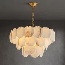 Alabaster Shell Brass Chandelier with 2/3/4/5/6 layer