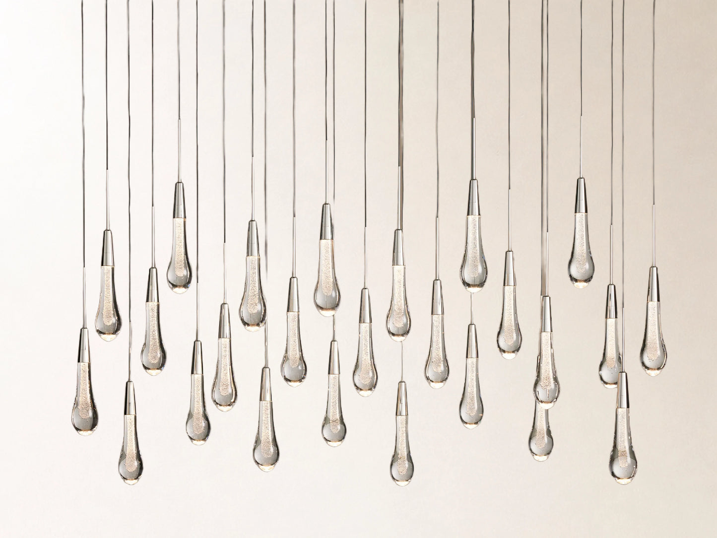 Soltaire Linear Chandelier in Nickel