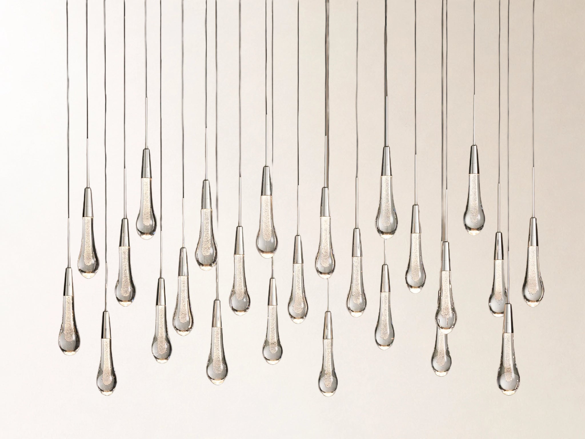 Soltaire Linear Chandelier in Nickel