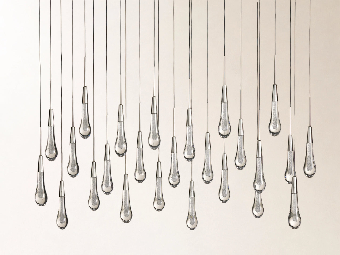 Soltaire Linear Chandelier in Nickel