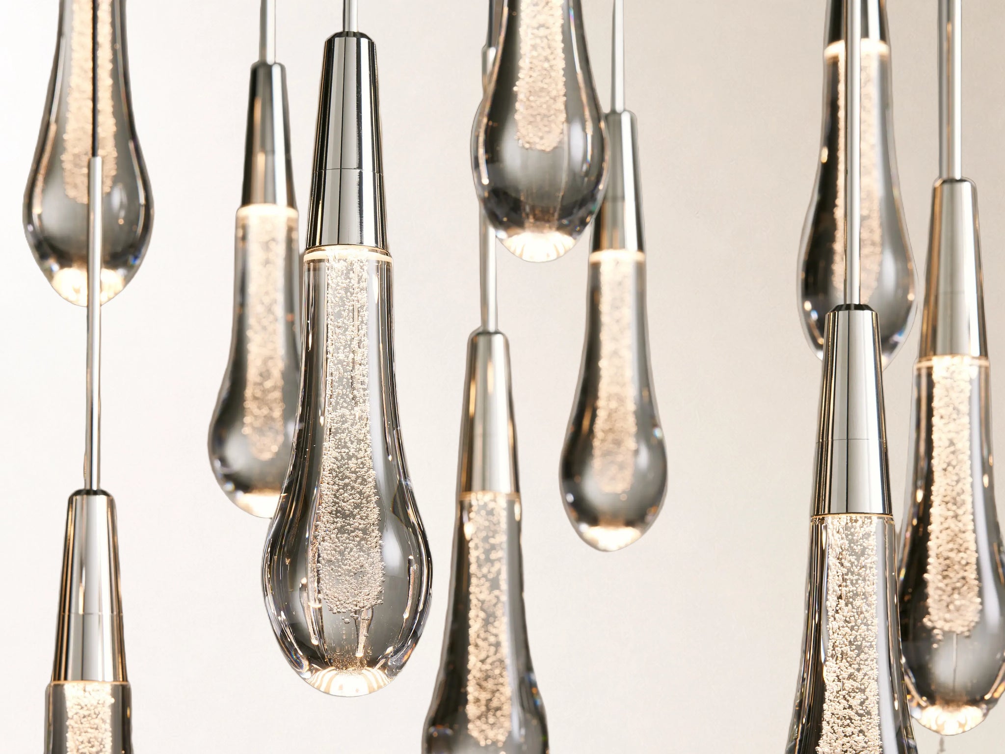 Soltaire Linear Chandelier in Nickel