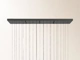Soltaire Linear Chandelier in Nickel