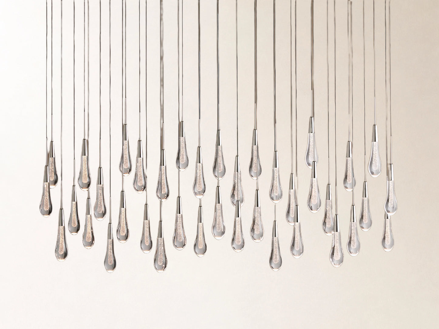 Soltaire Linear Chandelier in Nickel