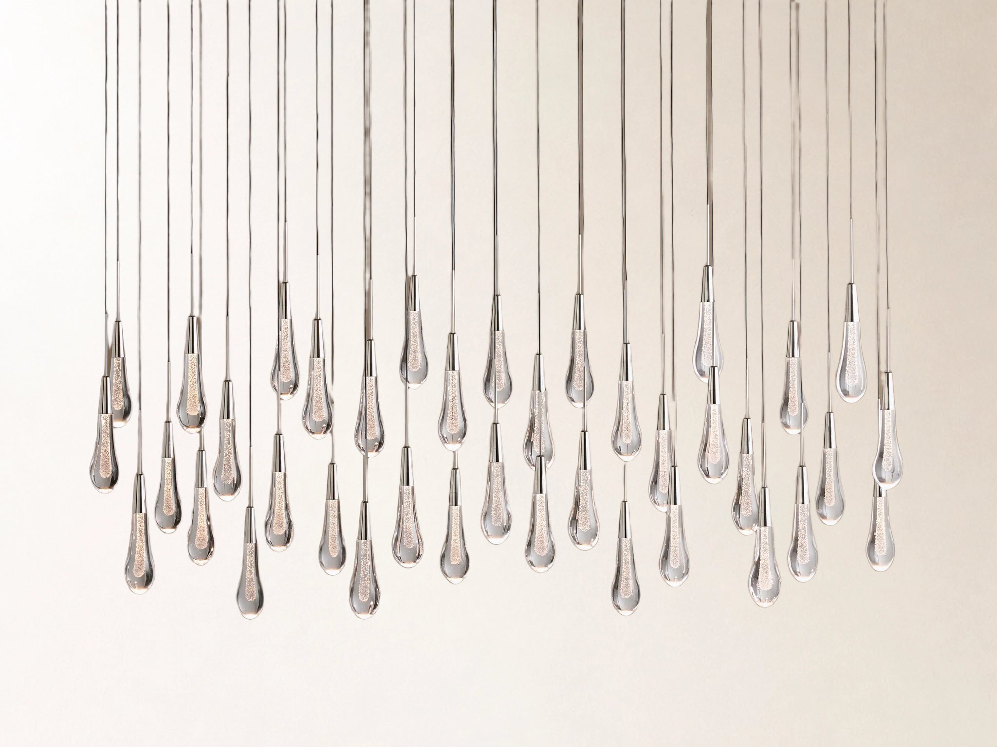 Soltaire Linear Chandelier in Nickel