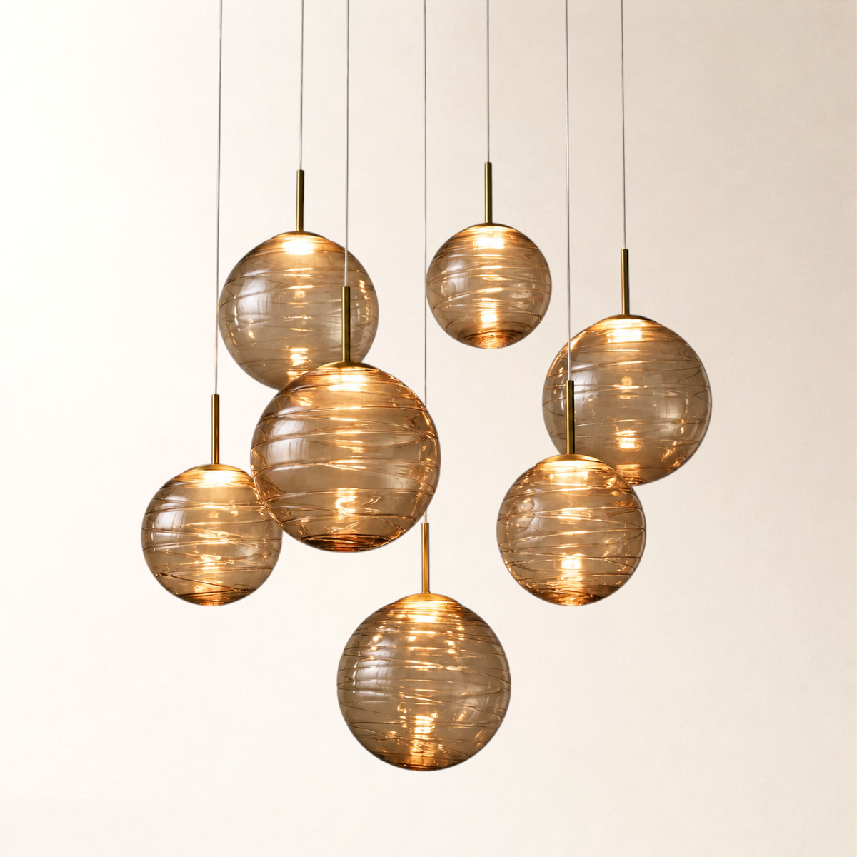 Casen Glass Round Chandelier 20"28"34"43"