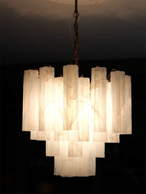 Murano Glass Alabaster White Chandelier – 36 Tubes