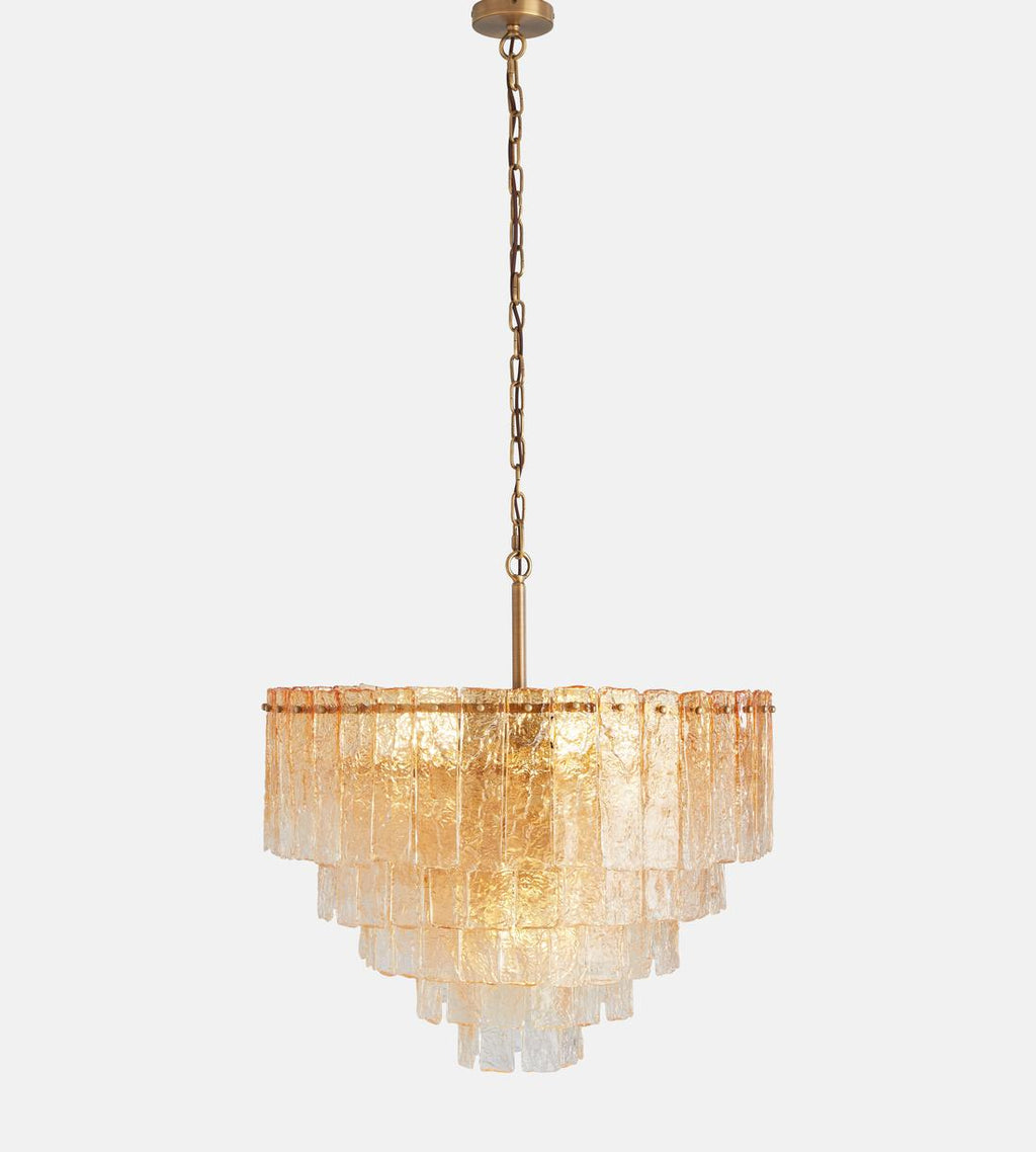 Lydia Glass Chandelier 27"W