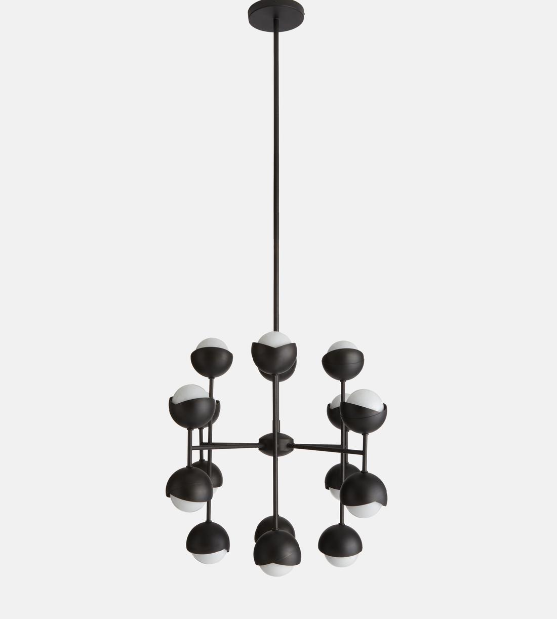 Seed Blackened Brass Chandelier 63"H