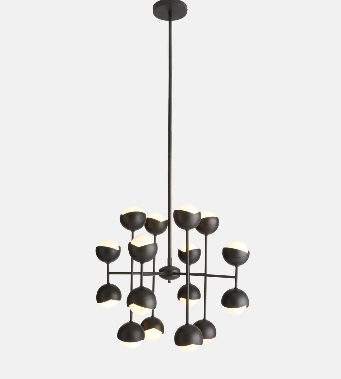 Seed Blackened Brass Chandelier 63"H Secondary image