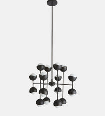 Seed Blackened Brass Chandelier 63"H
