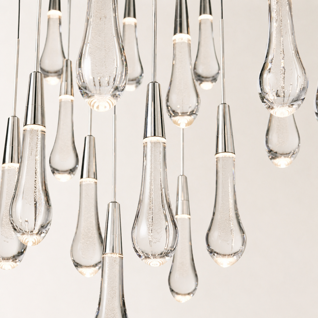 Soltaire Crystal Round Chandelier 17" 24" 36" 48" 58"D