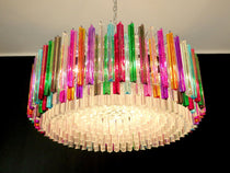 Murano Glass Chandelier – Triedri Round – 391 prisms – Multi