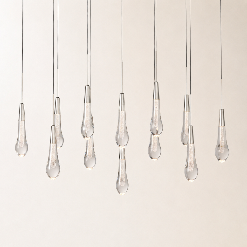 Soltaire Crystal Linear Chandelier 37" 50" 60" 70" 87" 120"W