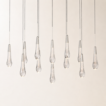 Soltaire Crystal Linear Chandelier 37" 50" 60" 70" 87" 120"W