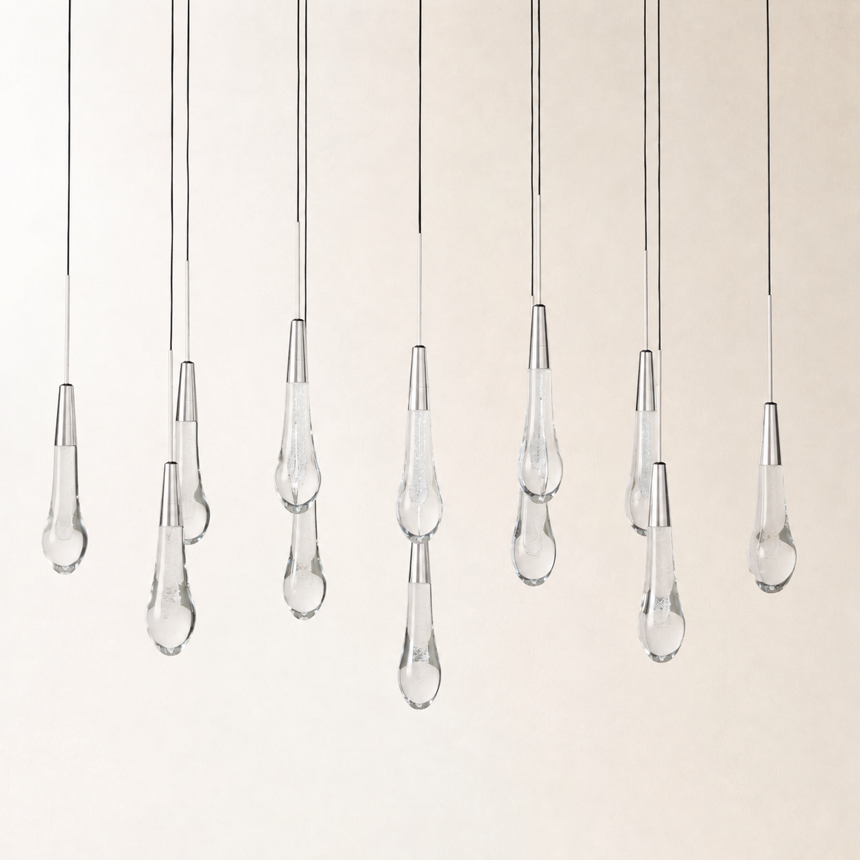 Soltaire Crystal Linear Chandelier 37" 50" 60" 70" 87" 120"W