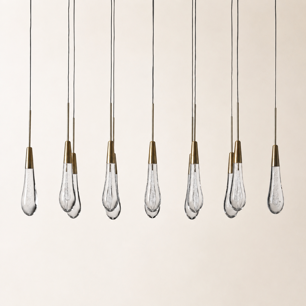 Soltaire Crystal Linear Chandelier 37" 50" 60" 70" 87" 120"W